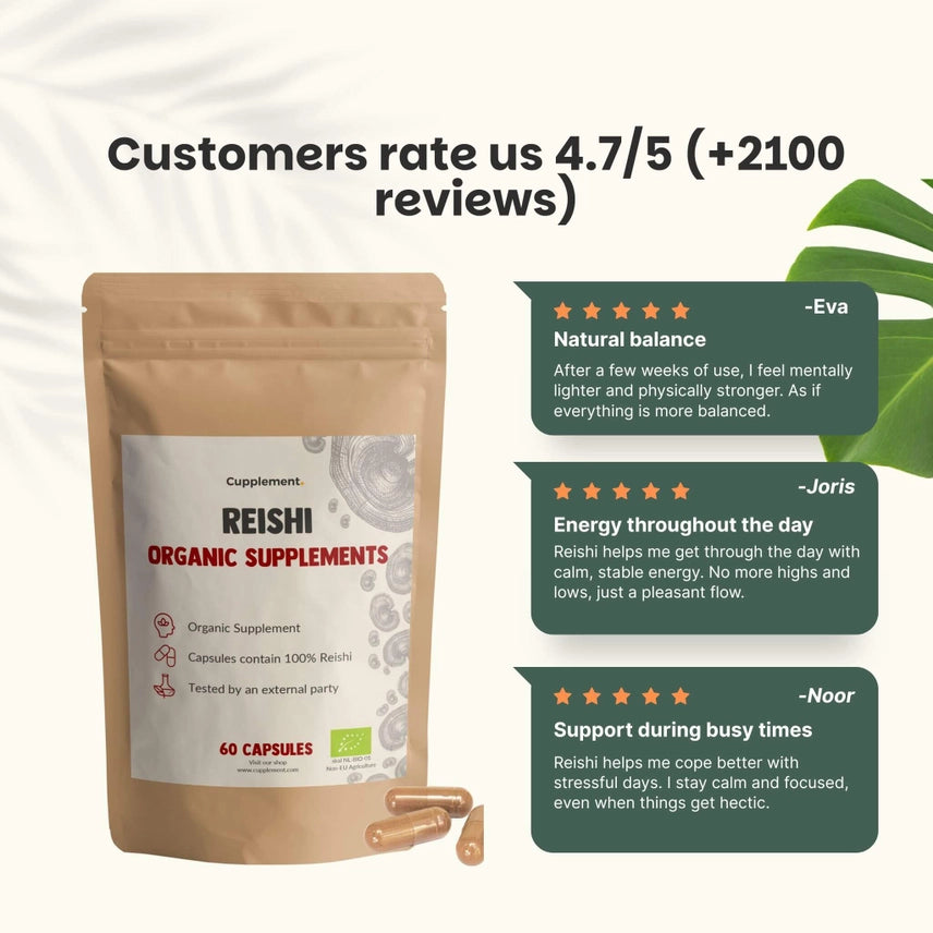 Reishi Orgánico 500 mg – 60 Cápsulas Veganas