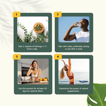 Moringa Orgánica – 60 Cápsulas Veganas