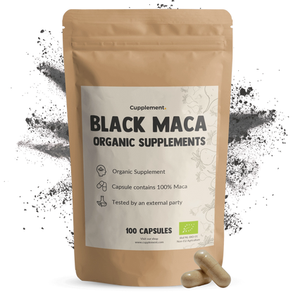 Maca Negra Orgánica 500 mg – 100 Cápsulas Veganas