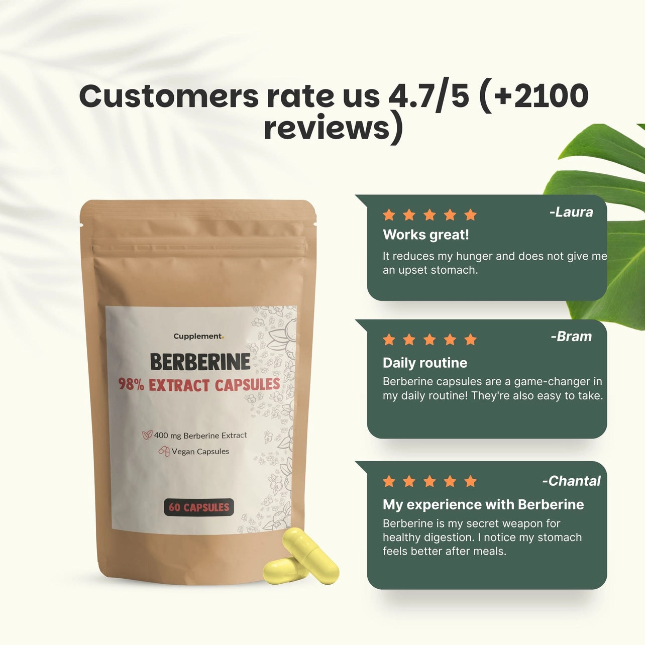Berberina HCl 400 mg – 60 Cápsulas Veganas