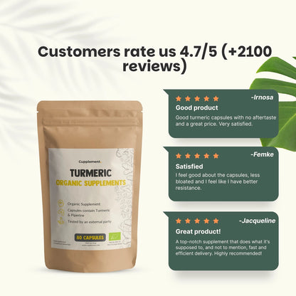 Cúrcuma Orgánica 600 mg – 60 Cápsulas Veganas