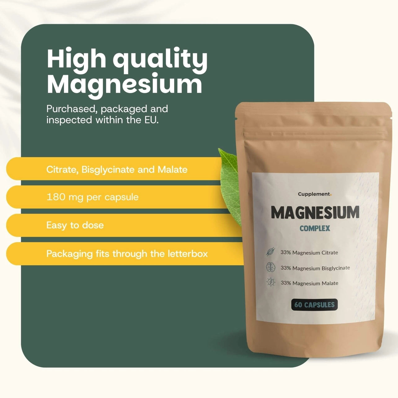 Complejo de Magnesio – 60 Cápsulas Veganas