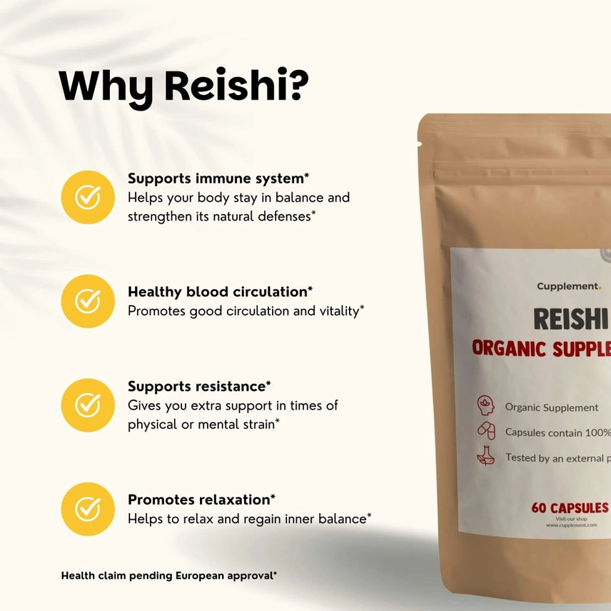 Reishi Orgánico 500 mg – 60 Cápsulas Veganas