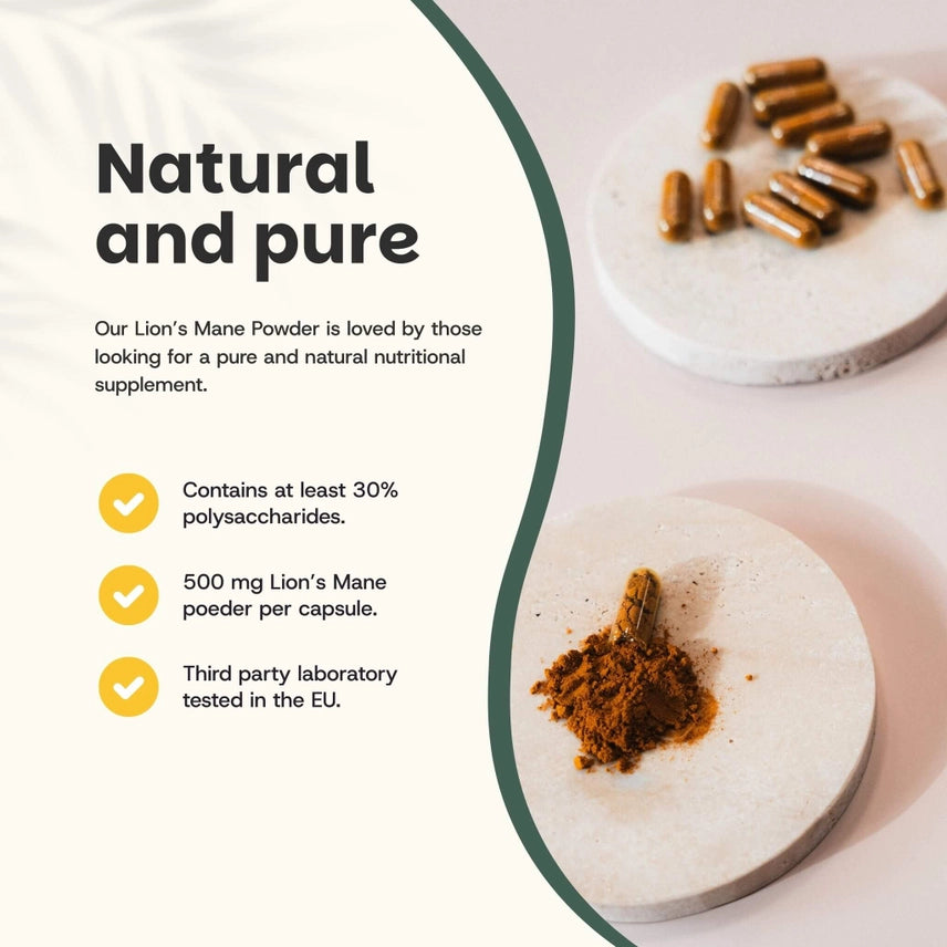 Melena de León Orgánica 500 mg – 60 Cápsulas Veganas