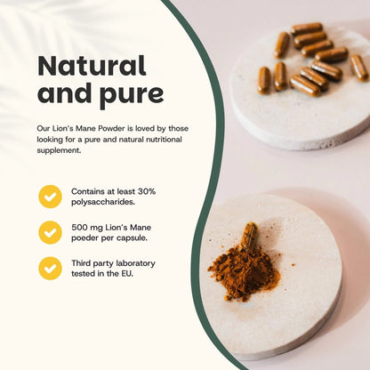 Melena de León Orgánica 500 mg – 60 Cápsulas Veganas