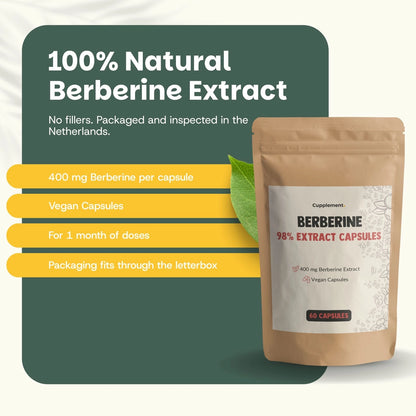 Berberina HCl 400 mg – 60 Cápsulas Veganas