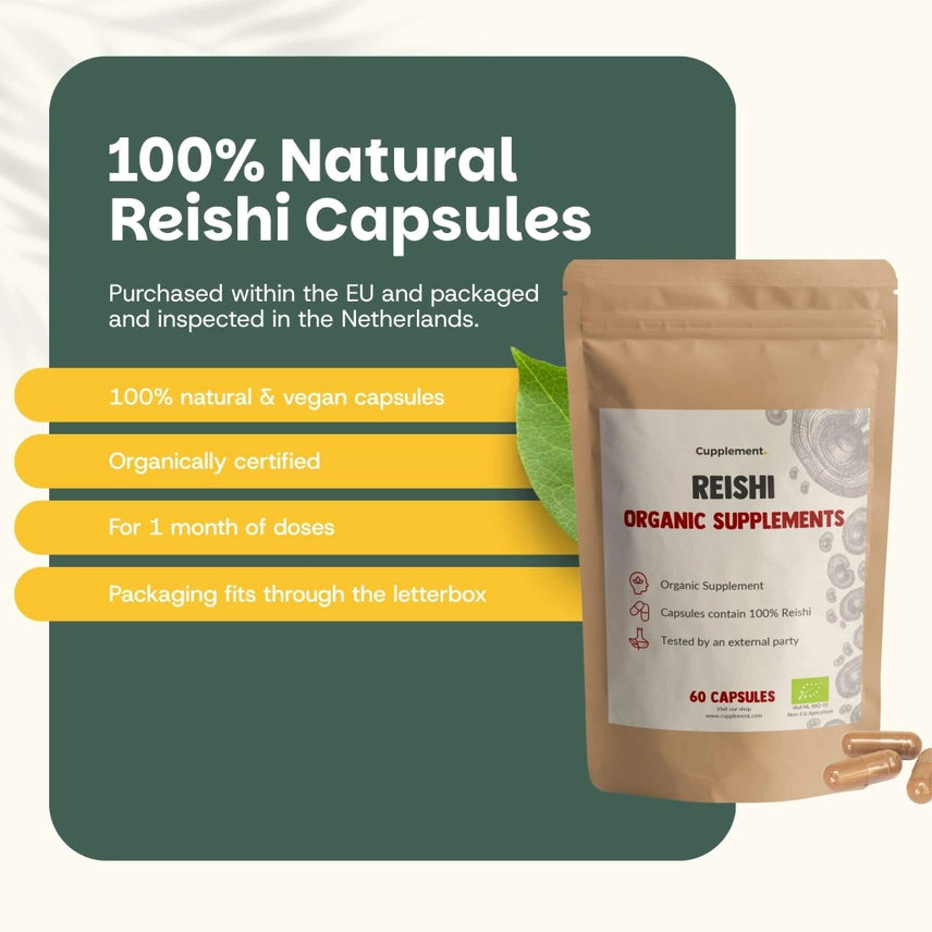 Reishi Orgánico 500 mg – 60 Cápsulas Veganas