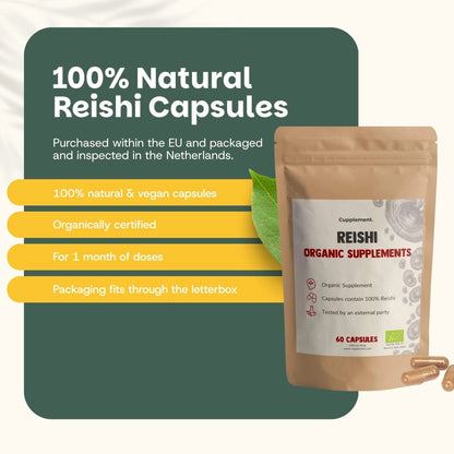 Reishi Orgánico 500 mg – 60 Cápsulas Veganas