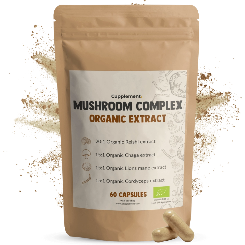 Complejo de 4 Hongos Orgánicos 400 mg – 60 Cápsulas Veganas