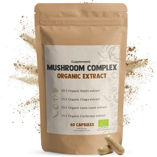 Complejo de 4 Hongos Orgánicos 400 mg – 60 Cápsulas Veganas