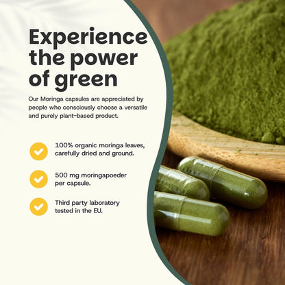 Moringa Orgánica – 60 Cápsulas Veganas