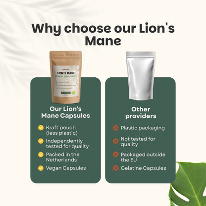 Melena de León Orgánica 500 mg – 60 Cápsulas Veganas