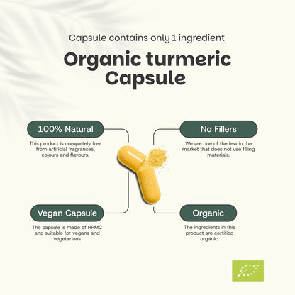 Cúrcuma Orgánica 600 mg – 60 Cápsulas Veganas