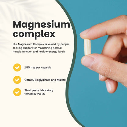 Complejo de Magnesio – 60 Cápsulas Veganas