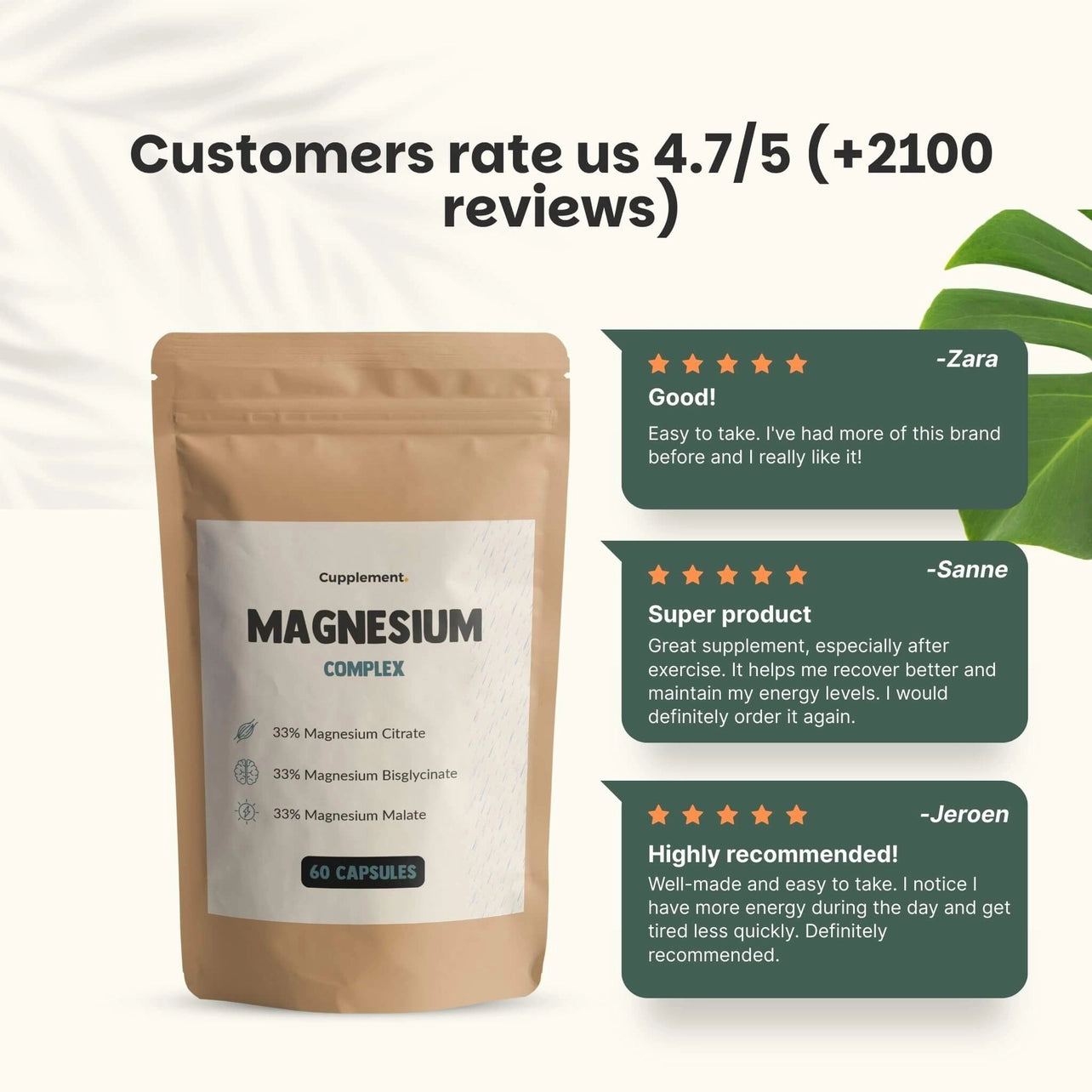 Complejo de Magnesio – 60 Cápsulas Veganas