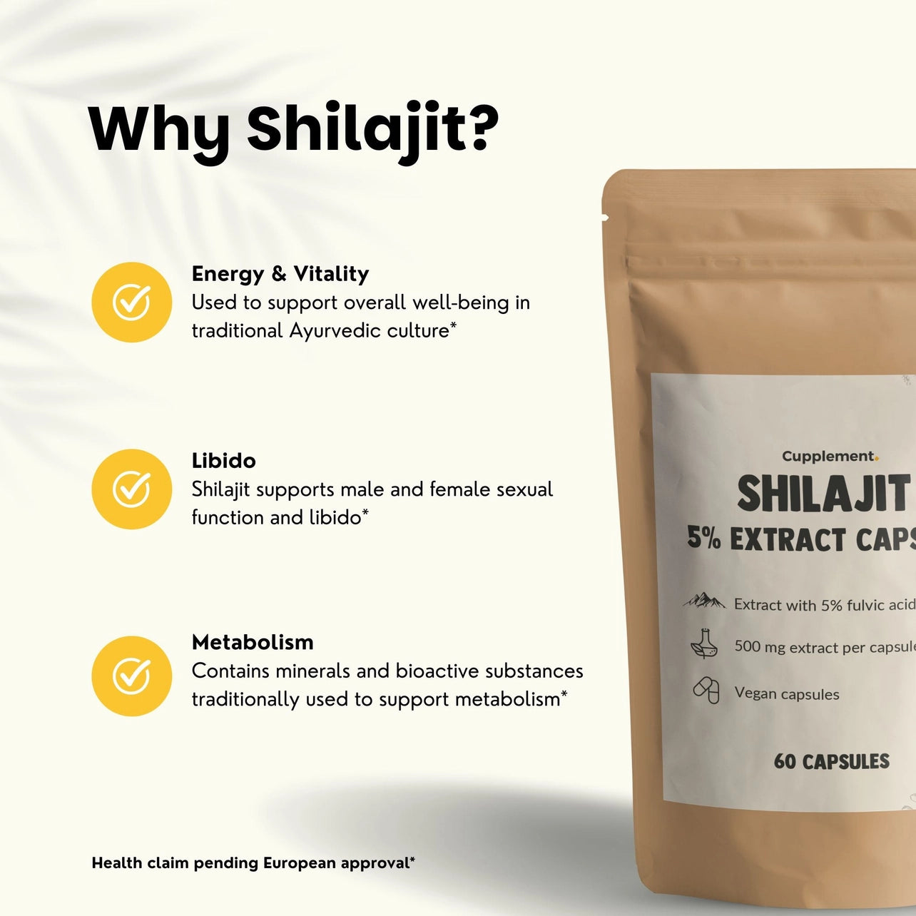 Shilajit 500 mg – 60 Cápsulas Veganas
